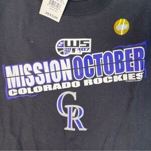 Colorado Rockies World Series 2007 T Shirt Rocktober Black M